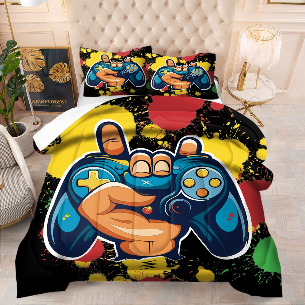 Игровая ручка из хлопка и утолщенная решетка кондиционера стеганая трехкомпонентными печатными трансграничными чернилами Amazon Splash.