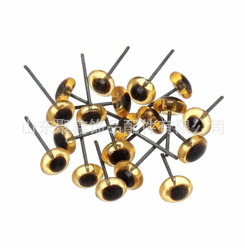 Tipo de enchufe de aguja marrón ojos de vidrio ojos de animales color ojos de cerámica niños hechos a mano fieltro de lana talla de alimentos