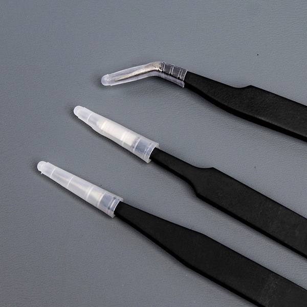 Black anti-static tweezers stainless steel