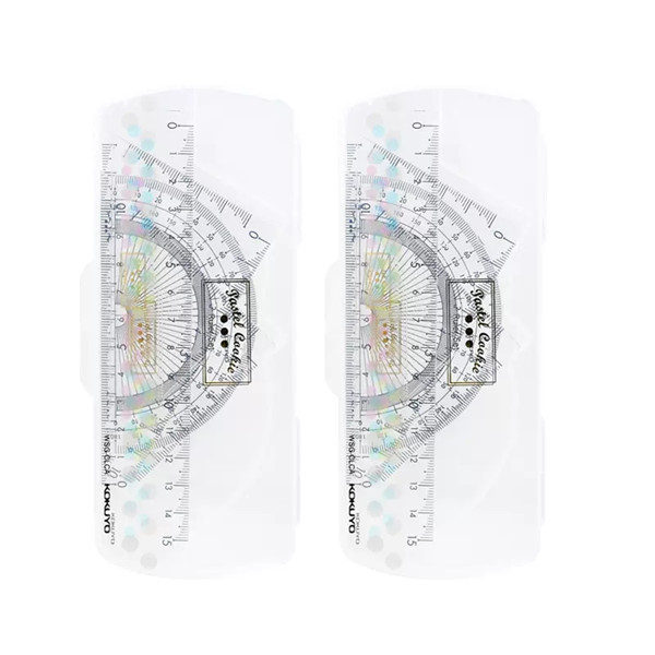 Juego de reglas KOKUYO de Japón, juego de examen, regla, dibujo geométrico específico para estudiantes, tabla de medición de pintura sub