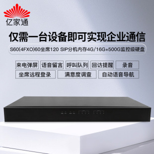 Yijiatong Call Center All-in-One S60/A10 Telephone Call Management System Applicable to Enterprise/Customer Service Center