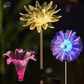 雪花 太阳花百合花 太阳能景观灯 花园装饰灯智能美化夜光