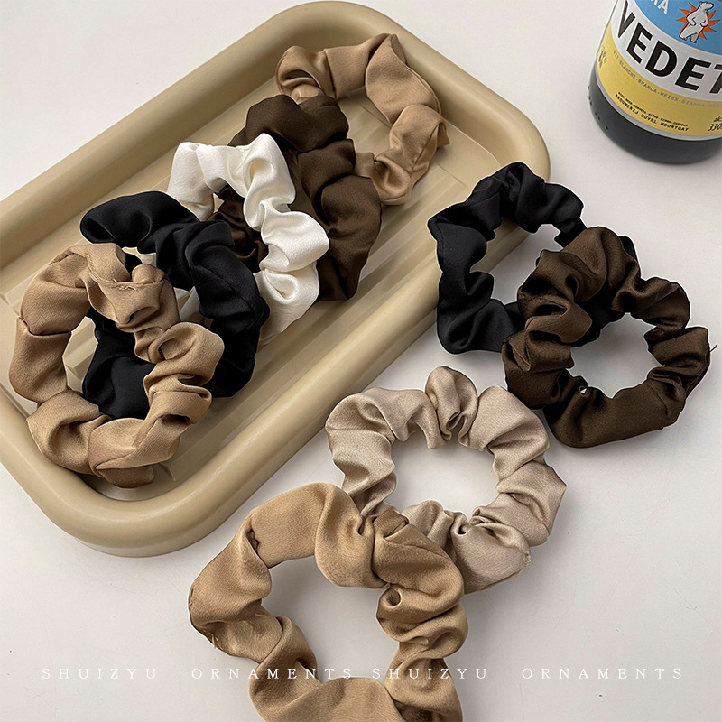 Coleteros de seda para mujer, bandas elásticas para el cabello, lazos para el cabello modernos y novedosos de 2025, accesorios para el cabello duraderos.