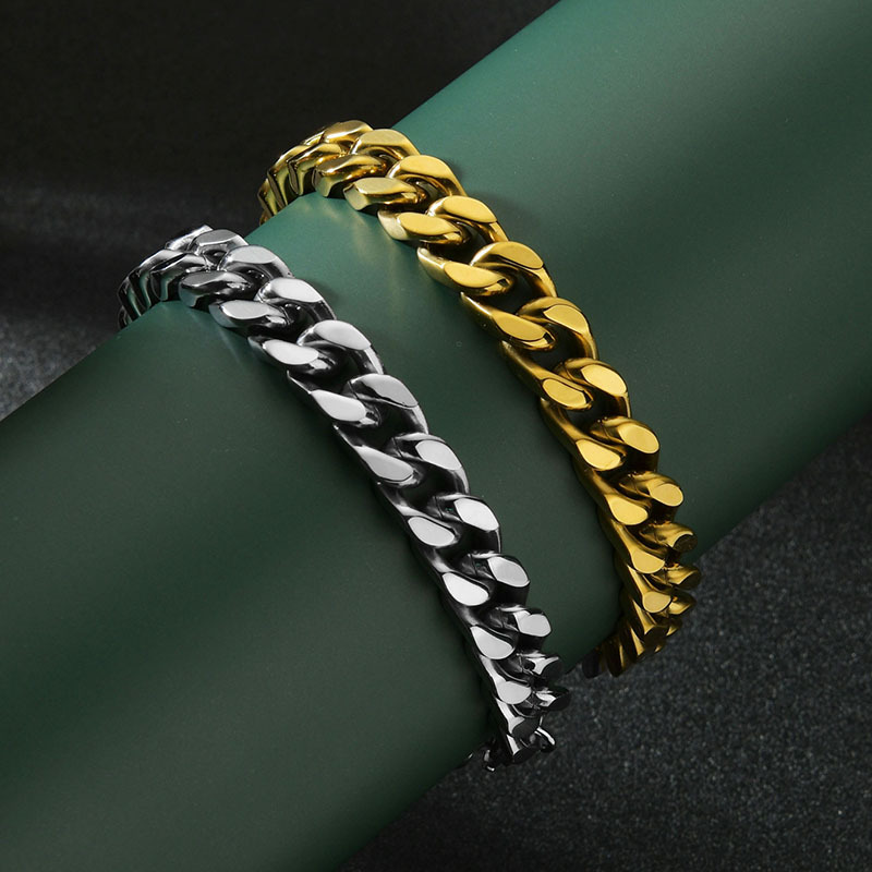 New Grinding Double-sided Cuban Bracelet display picture 7