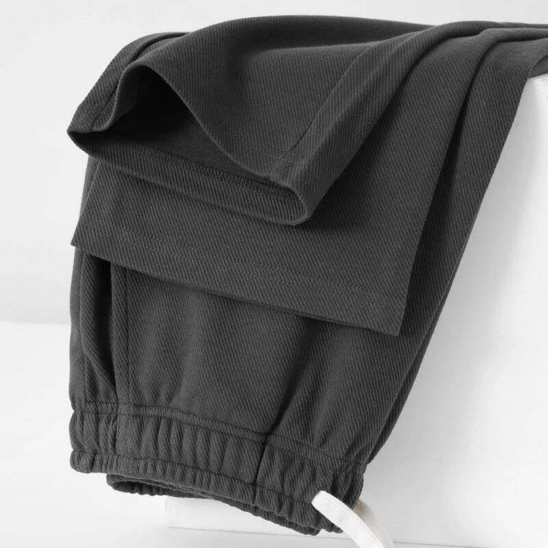 300g Charcoal Gray Twill Straight-Leg Sweatpants for Men, Dark Gray Loose Drawstring Sports Casual Pants for Women, Versatile for Spring and Autumn