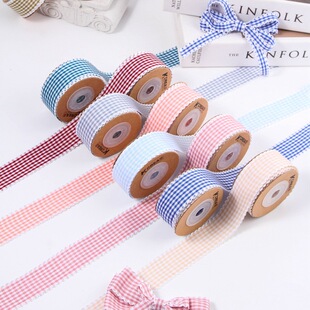 Small square hook edge bud edge ribbon handmade DIY hairpin jewelry bow ribbon material floral packaging ribbon