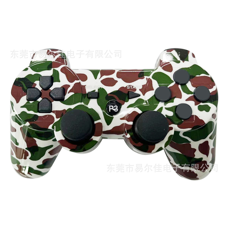 Mando de juego PS3 multicolor con botón universal de copo de nieve de doble vibración Bluetooth inalámbrico con mango P3 transfronterizo de fábrica