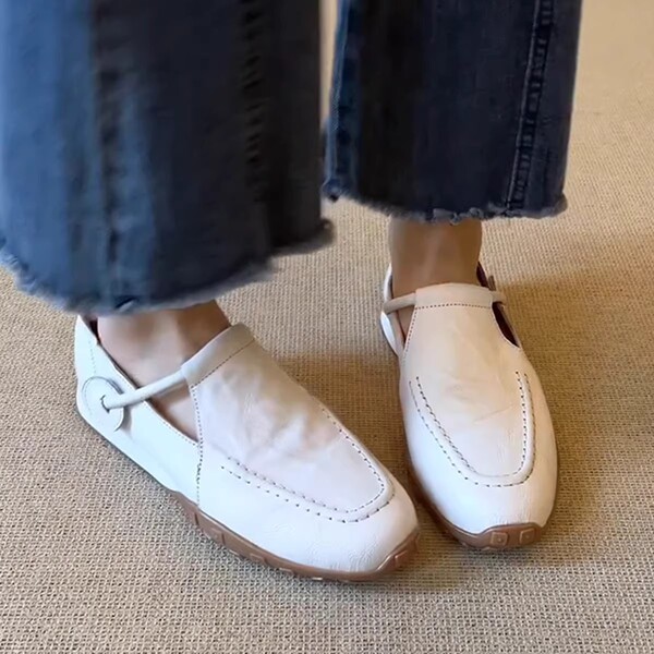 Low retro exclusive fashionable wear-resistant shoes flat for work…