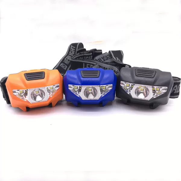 Outdoor sports headlamp, plastic holiday light, AAA battery-powered light, night headlamp, miner's lamp