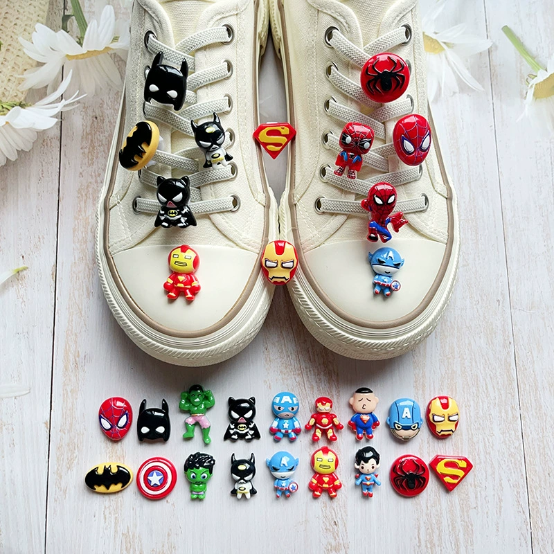 Мультфильм Marvel Hero застежка для обуви diy аксессуары верхняя декоративная застежка детская обувь кроссовки застежка аксессуары