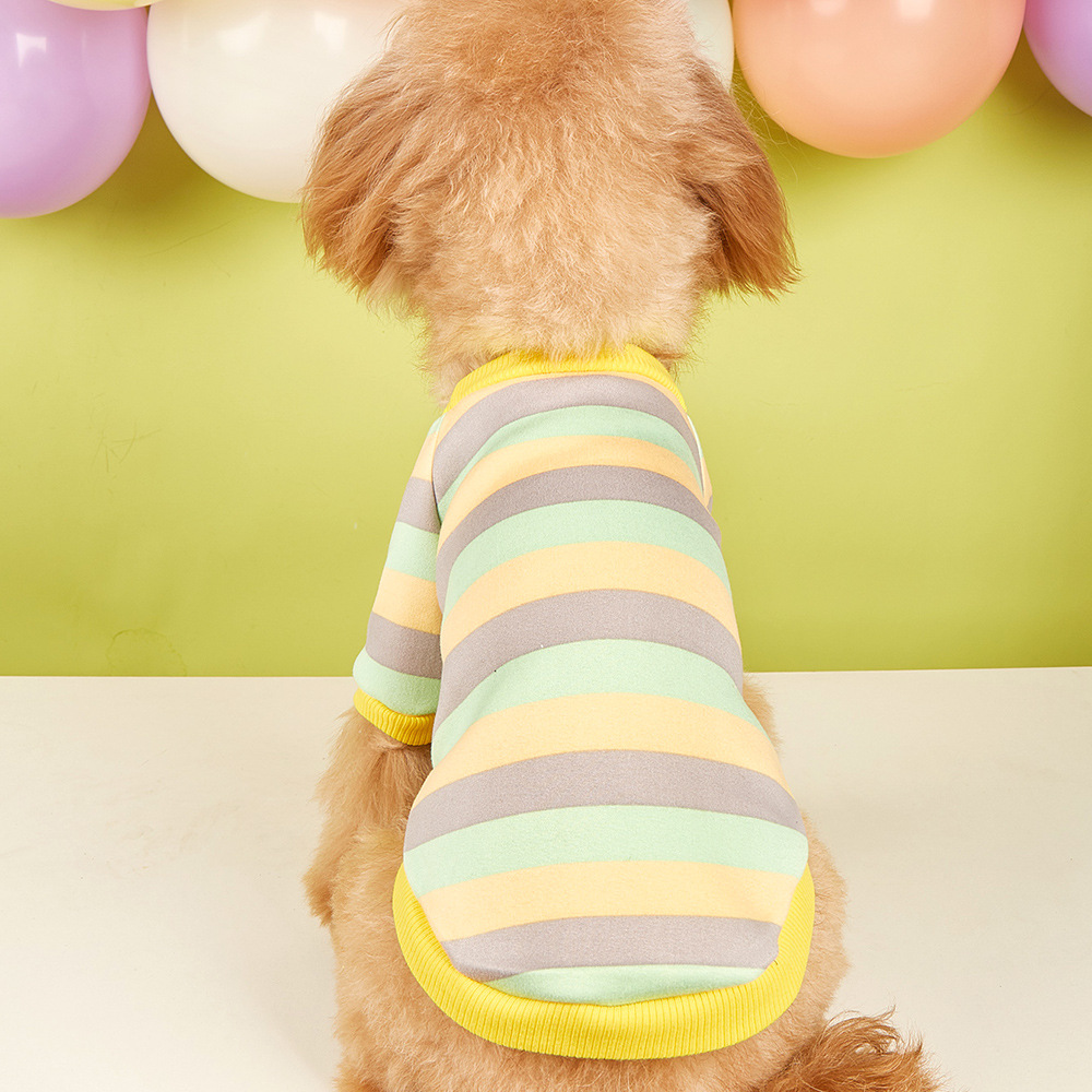 Cute Pastoral Polyester Stripe Pet Clothing display picture 4