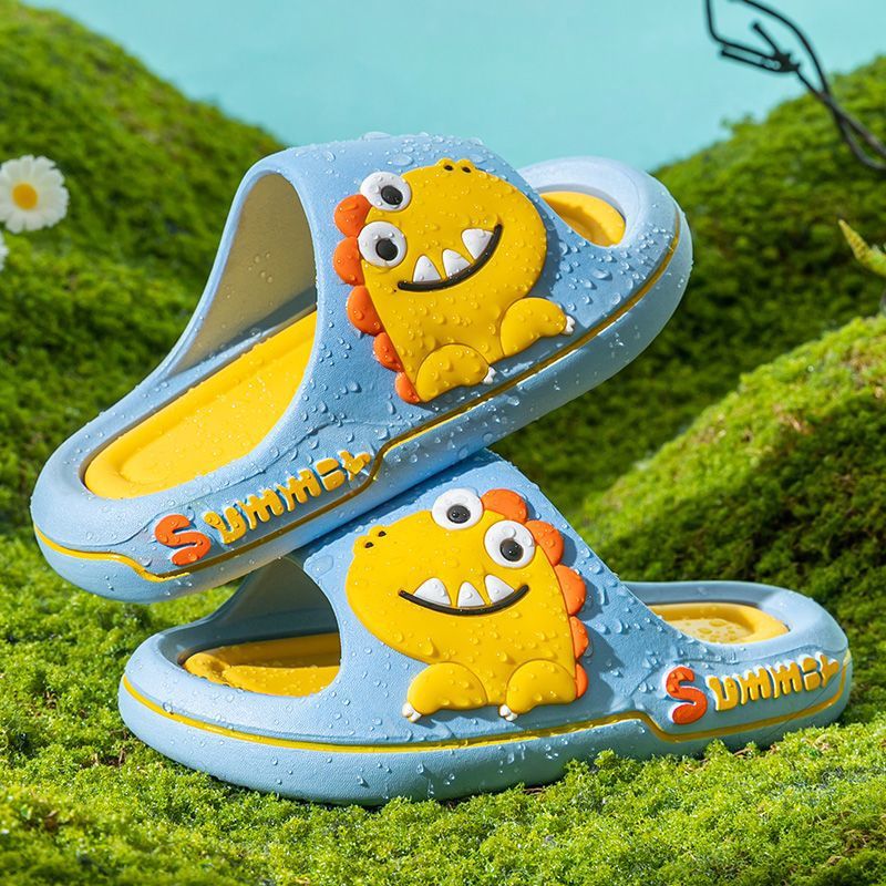 Summer New Kidsren's Slippers Cartoon Boys and Girls Home Bathroom Bath Non-Slip Indoor Soft Bottom Baby Slippers