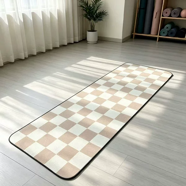 In-stock yoga mat towel with print, natural silicone non-slip dots, professional fitness and yoga mat towel, machine washable
