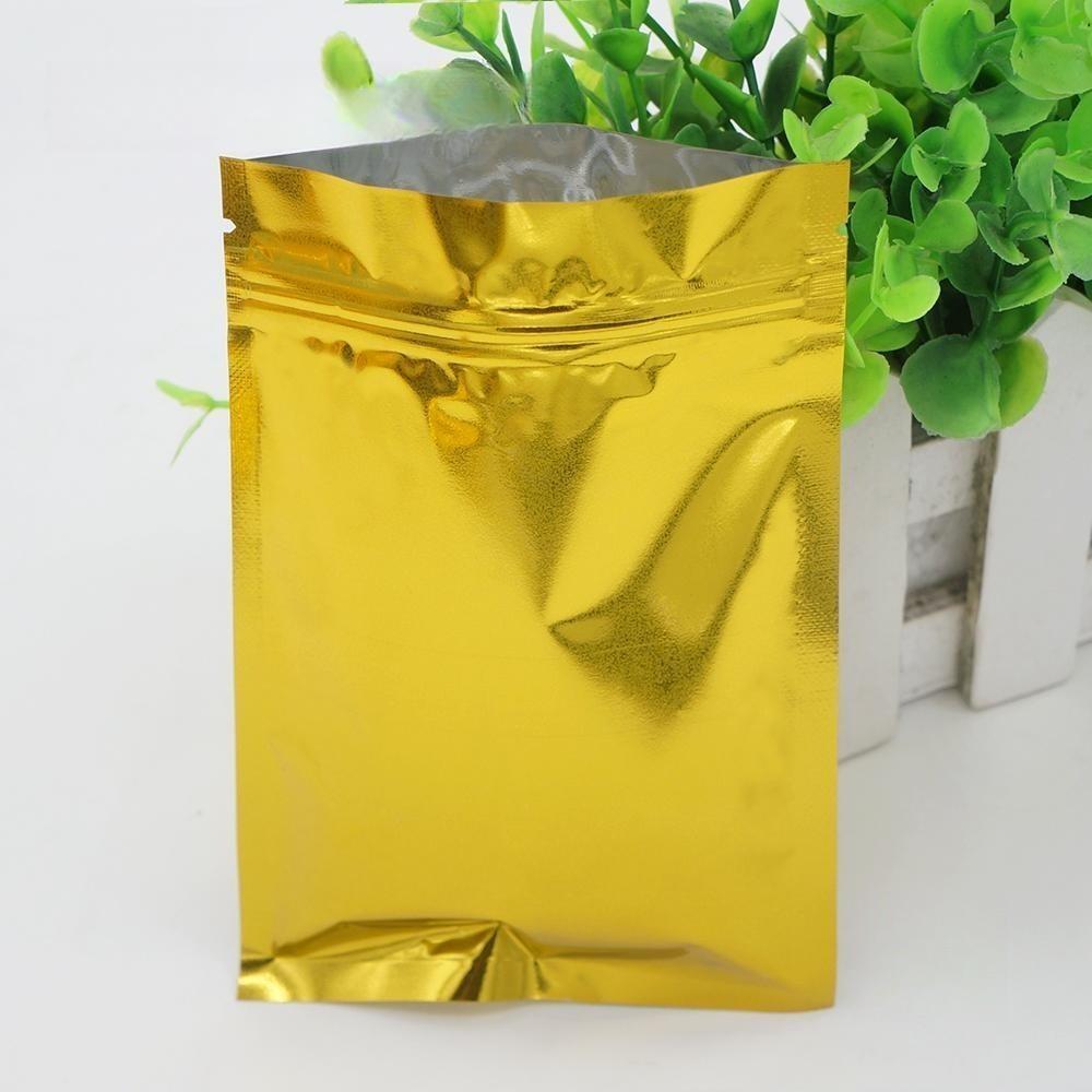 金色镀铝自封袋塑料封口袋不透明食品密封骨袋干货包装袋铝箔现货
