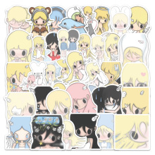 60张韩系女孩卡通涂鸦贴纸跨境装饰行李箱笔记本手机壳贴画批发