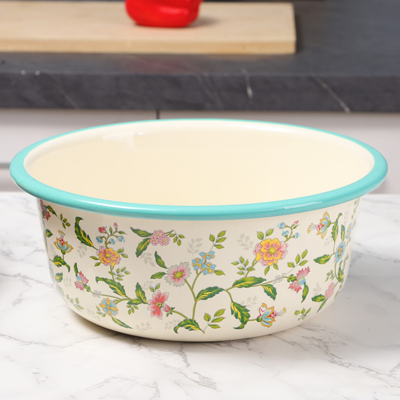 Ouli casa cocina cuenca de sopa de esmalte y cuenca de huevo cuenca de lavado de verduras cuenca de esmalte cuenca de mezcla