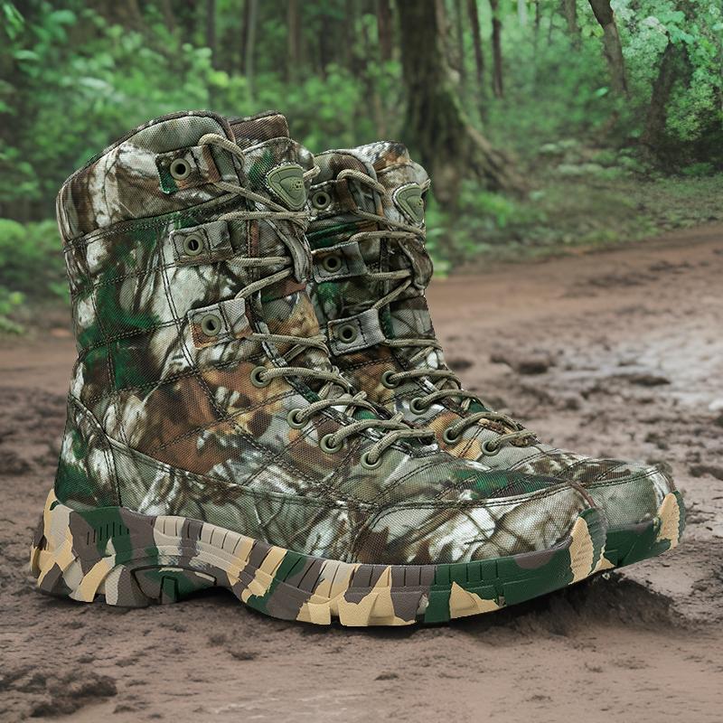 Botas de combate al aire libre de exploración de la jungla y rescate para hombres botas de combate al aire libre multi-terreno de lazo de fábrica directa