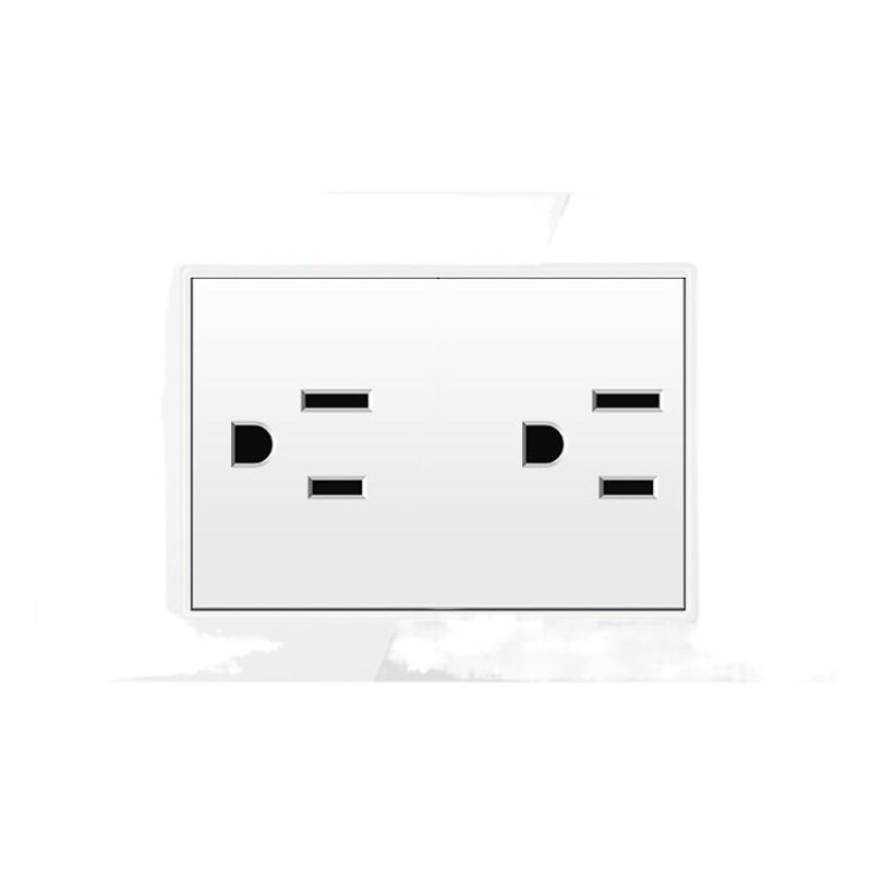 Taiwán socket americano 15a hogar oculto vidrio interruptor de pared panel estándar americano 110V potencia USB enchufe estándar americano