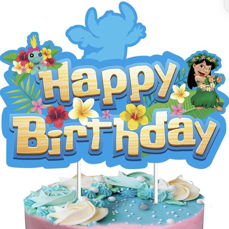 ステッチボーイ ブルーケーキインサート ステッチカード HAPPY BIRTHDAY ハッピーバースデーインサートフラグ|undefined