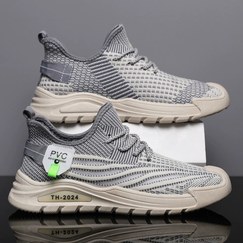 Дышащая сетчатая спортивная мужская обувь 24 года новая модная повседневная обувь на открытом воздухе корейская версия студенческих кроссовок большого размера