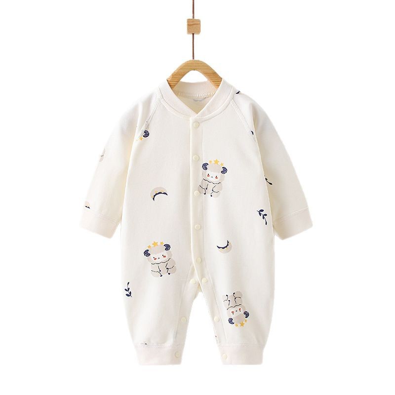 Primavera y otoño nuevo bebé mono de manga larga bebé mameluco de algodón ropa interior recién nacido mameluco sin hueso Pijamas