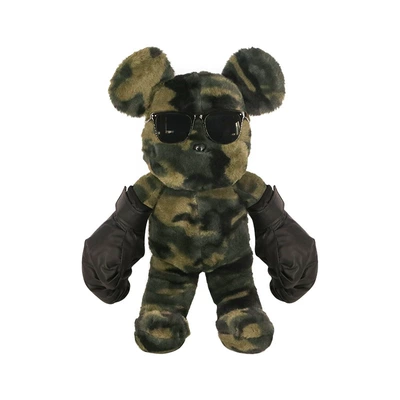 doll doll doll car: Car ornaments - bears-camouflage-sunglasses-black-boxing
