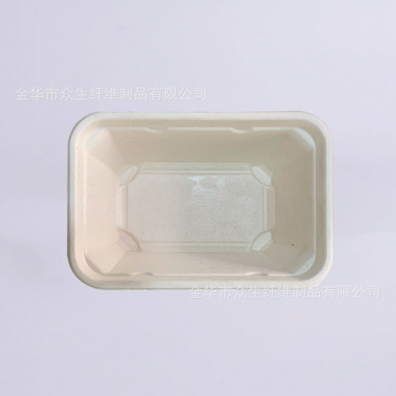 Desechables vajilla de pulpa de caña de azúcar biodegradable 750ml caja cuadrada americana para llevar picnic caja de embalaje caja de Bento de comida rápida