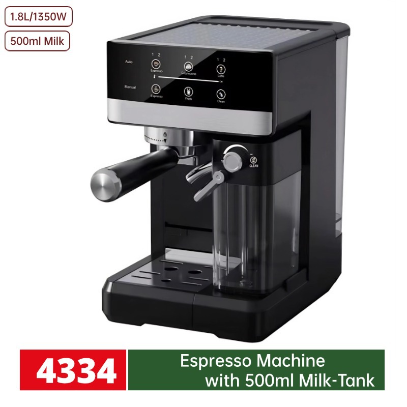Customized Fully Automatic Espresso Machine Household Quick Heating Intelligent Coffee Machine with Milk Tank Coffee Machine