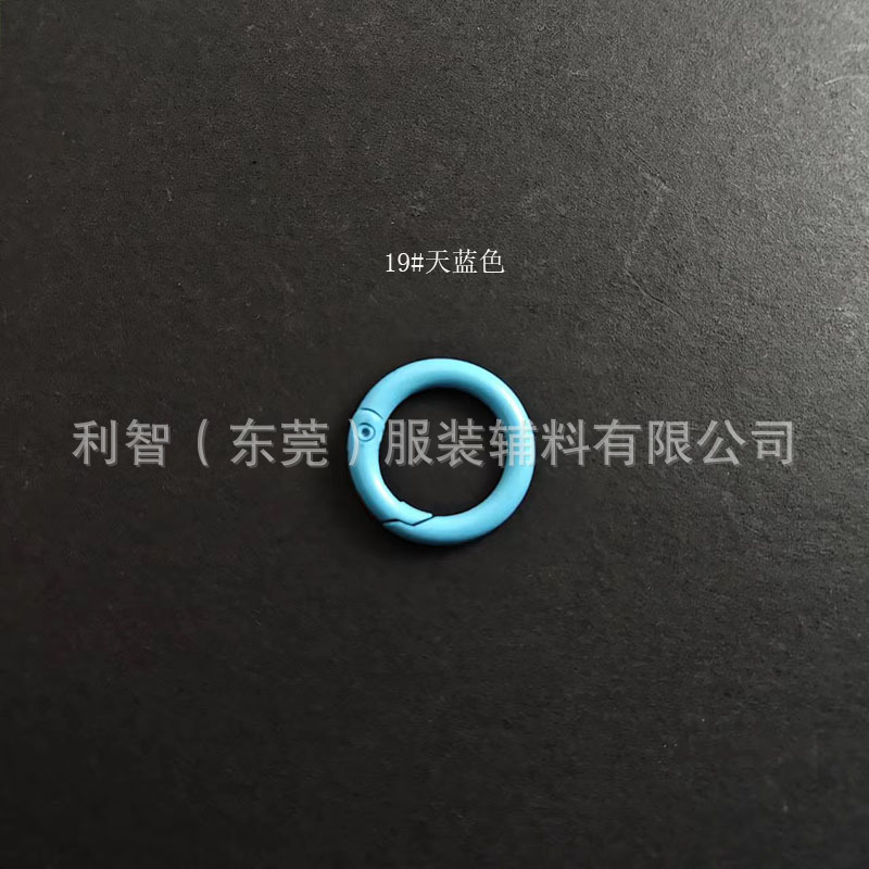 现货烤漆锌合金弹簧圈包包小圆挂扣饰品配件开口弹簧扣彩色弹簧圈|undefined
