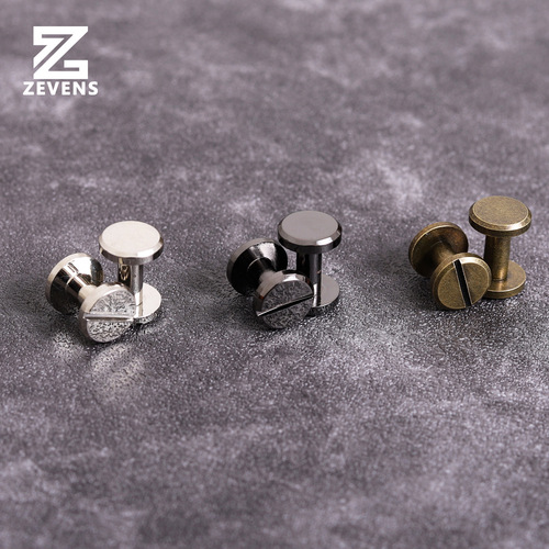 Bronze gun black silver white pure brass belt screw flat I-shaped nail surface diameter 10mm hang plated multi-color