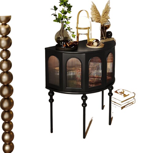 zsr French entrance cabinet cream style semi-circle entrance table living room sofa side cabinet storage rack corridor end decoration