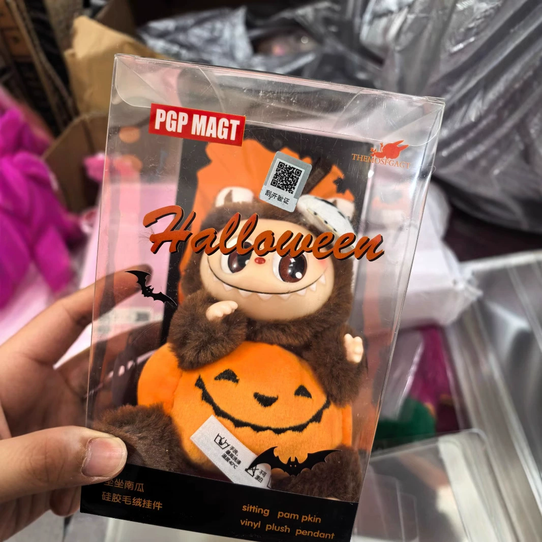 Плюшевый кулон‑игрушка Halloween, плюшевое тело и пластмассовое личико, брелок для детей