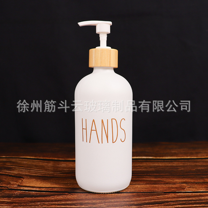 475ml;손+흰색 펌프 헤드;유리