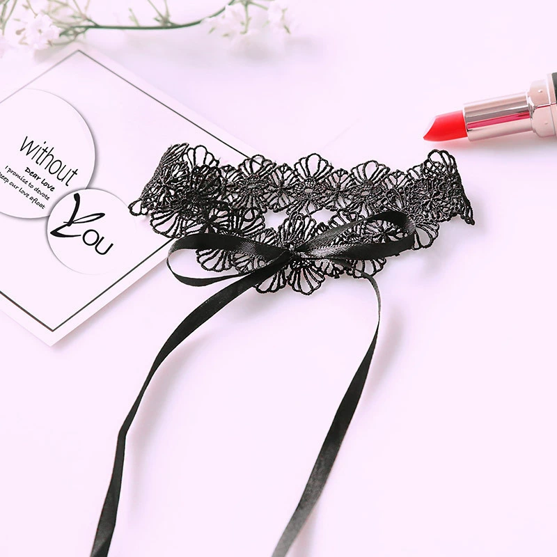 Underwear, accessory, lace choker, set for adults