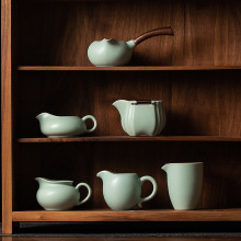 承礼正品汝窑公道杯汝瓷大号公杯套装茶海高档开片匀杯分茶器