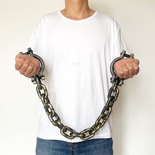 舞台表演李玉和链铐道具塑料锁铐镣铐囚犯手链脚链锁链