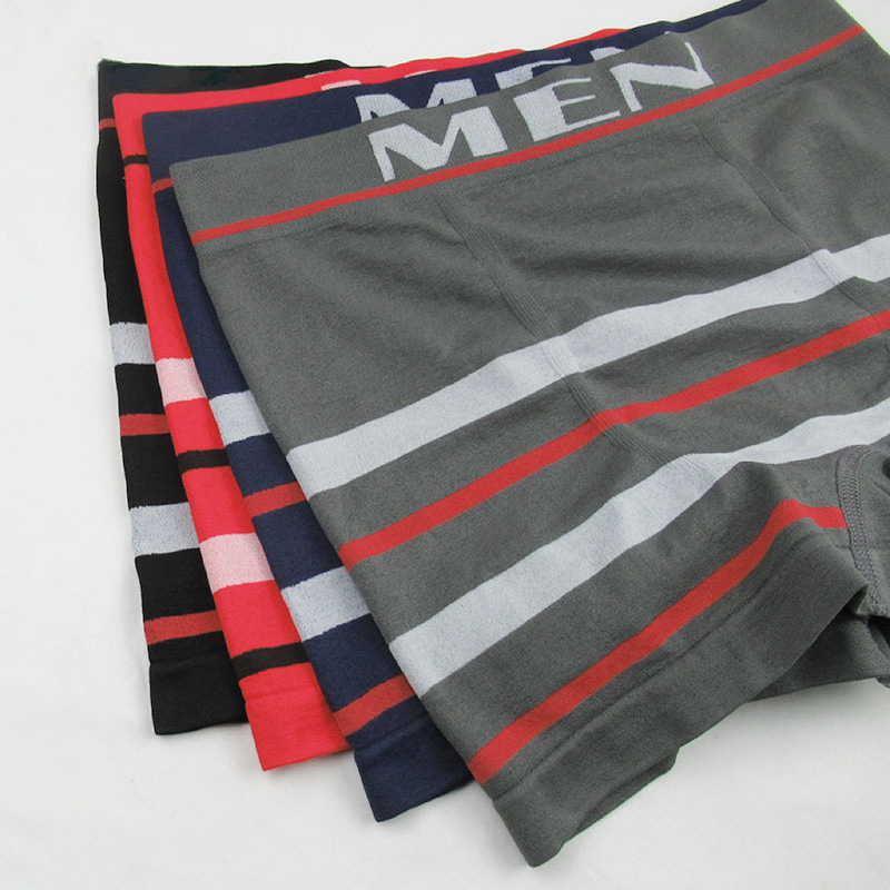 Cross-Border Export Amazon Men's Underwear Seamless Boxer Briefs Nylon Nylon Boxer Briefs Men Underwear