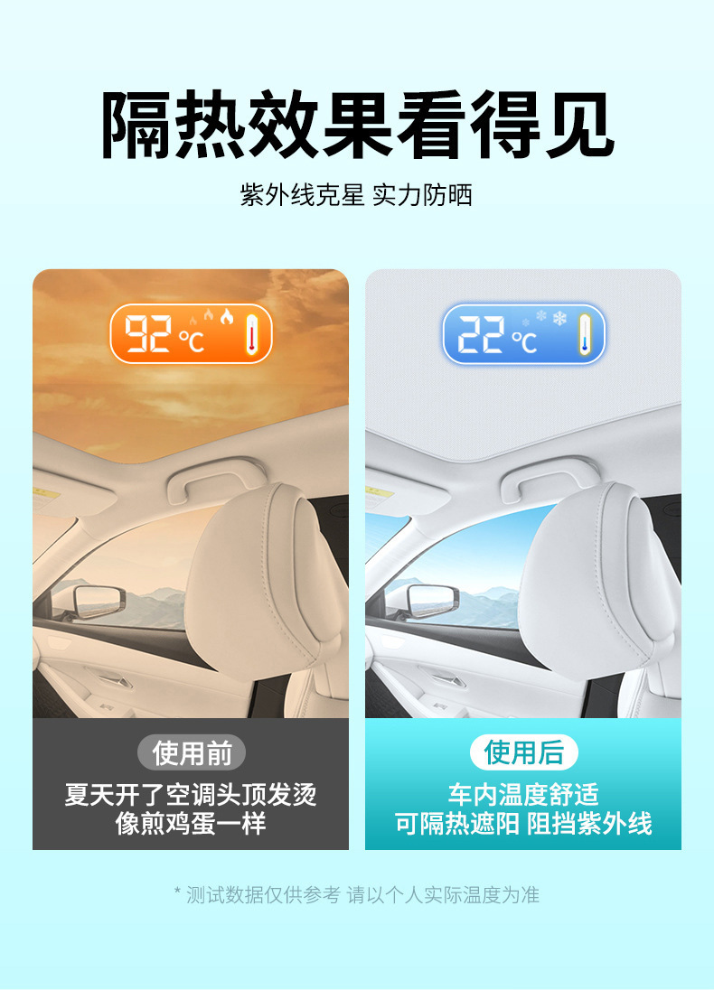 Suitable for Xiaopeng P7/P5/G3 ice crystal skylight sunshade sunshade sunscreen sunscreen insulation board roof canopy sunshade