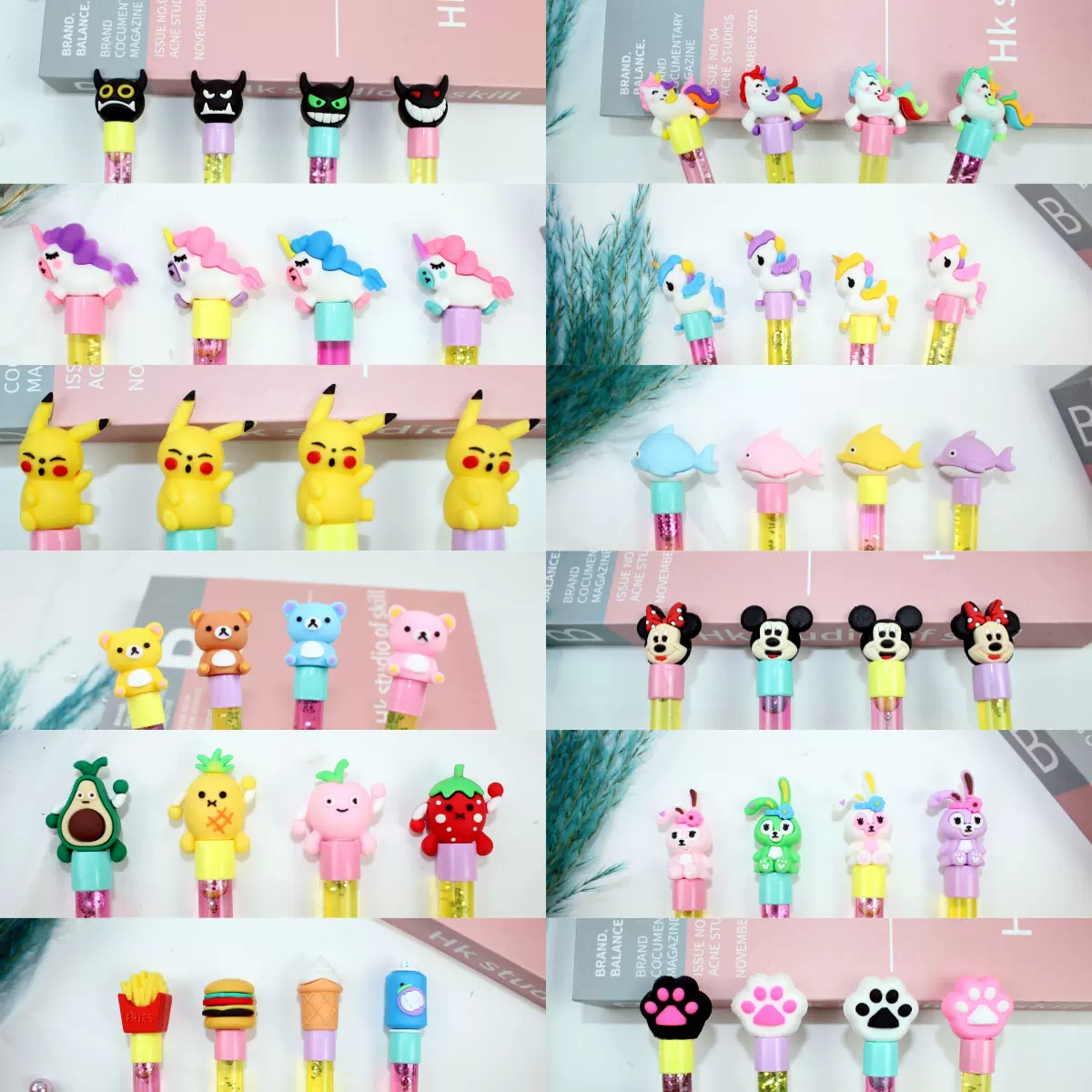 pvc软胶头混款批发中性笔笔帽学生铅笔保护套延迟笔帽批发外贸