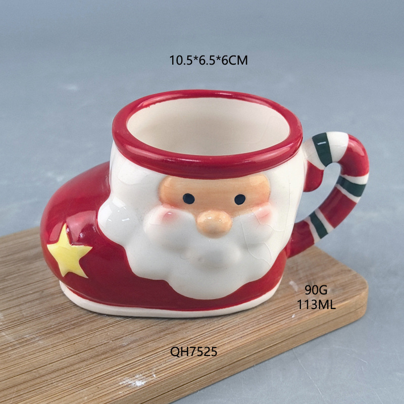 Decoración navideña transfronteriza, decoración de la escena del escritorio del hogar, accesorios, adornos, regalos, tazas de zapatos de Santa