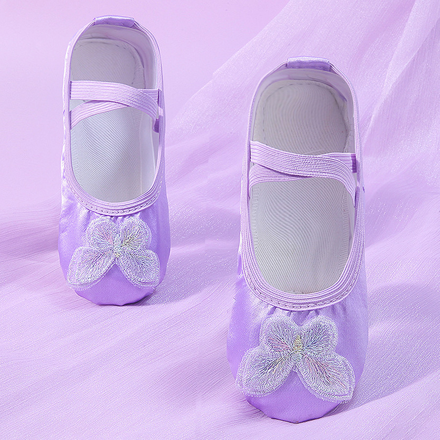 Purple Kidsren's Dance Shoes, Women's Soft-Soled Practice Shoes, Girls' Cat Claw Dance Shoes, Toddler Ballet Shoes, Chinese Dance Shape