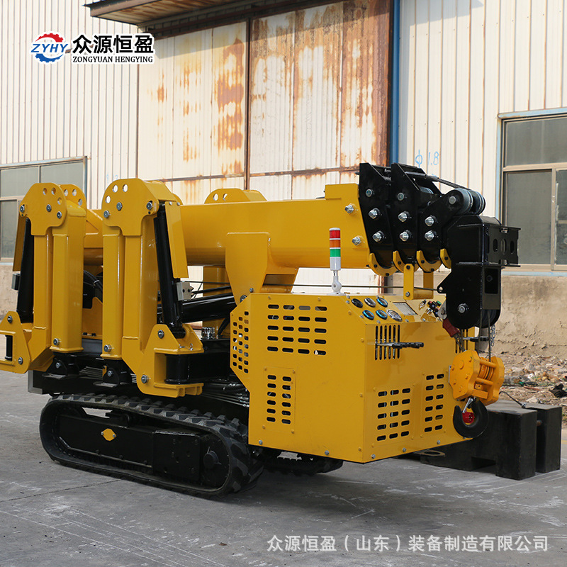 无线遥控伸缩臂高空移动蜘蛛吊 众源3吨履带式起重机液压蜘蛛吊车