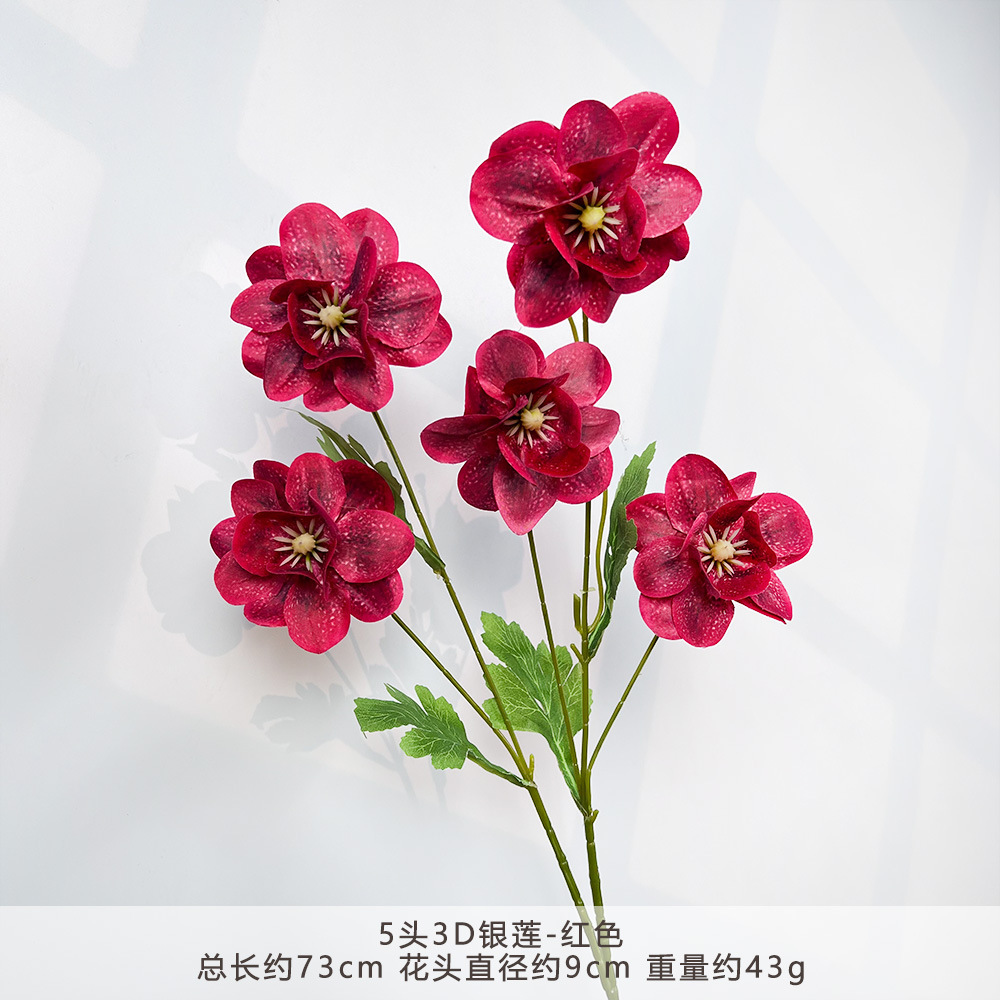 Mj-5 head 3d anemone - red