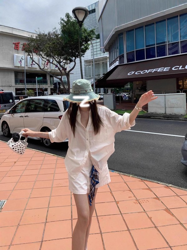 会凹造型的白衬衫秋季新款休闲百搭白色休闲翻领泡泡袖收腰衬衣|undefined