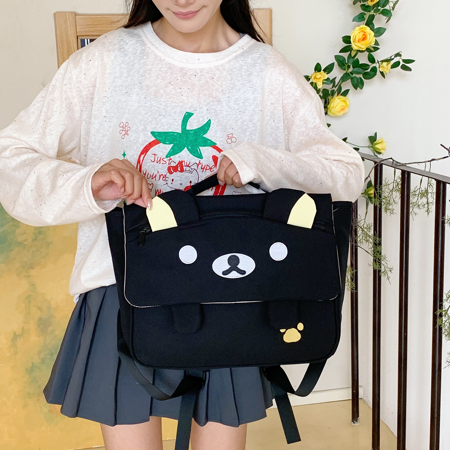 Mochila escolar de gran capacidad de dibujos animados lindos osos en forma de mochila para niños y niñas nueva mochila infantil de comercio exterior