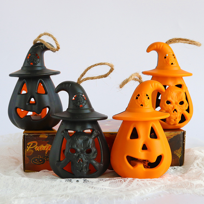 Halloween pumpkin lamp portable horror decoration skull candle lamp venue layout props new led small horse lamp Halloween pumpkin lamp portable horror decoration skull candle lamp venue layout props new led small horse lamp