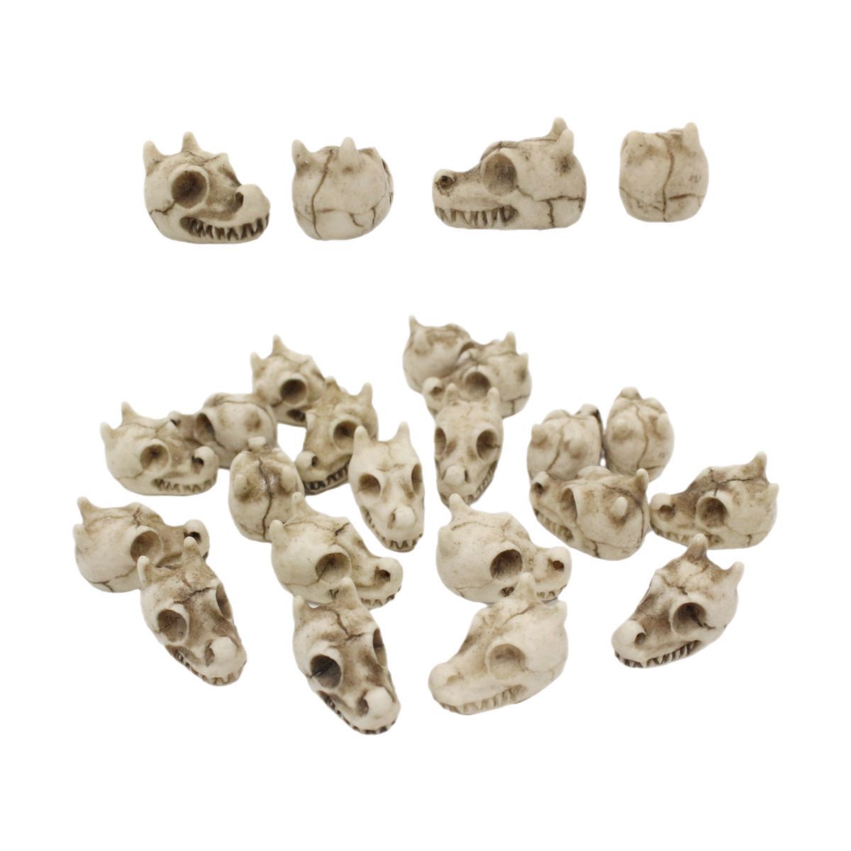 Artificial Dragon Bone Flower Pot Skull Paving Stone Set Halloween Decoration Ghost Festival Atmosphere Ornaments