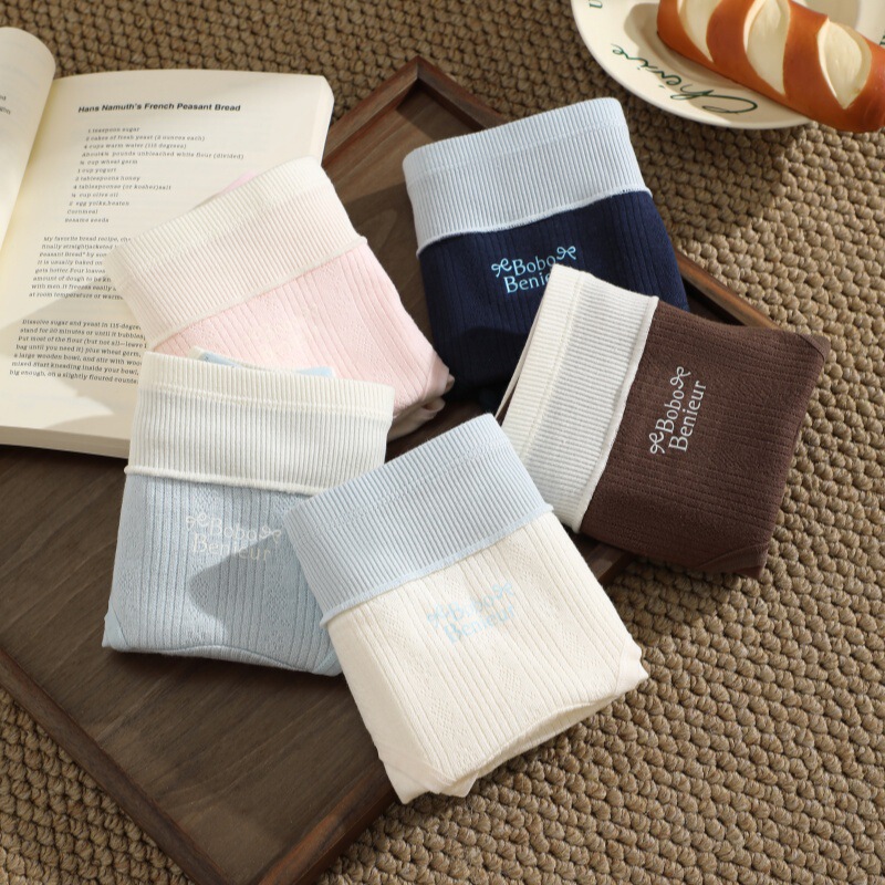 2026 New Product Contrasting Color Pure Cotton Underwear for Women, Mid-Waist, Soft and Breathable, 10A Antibacterial, Full Cotton Crotch, Girls' Briefs 2026 New Product Contrasting Color Pure Cotton Underwear for Women, Mid-Waist, Soft and Breathable, 10A Antibacterial, Full Cotton Crotch, Girls' Briefs
