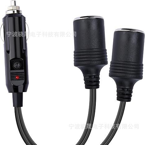 12V Dual Cigarette Lighter Adapter,1 to 2 Car Cigarette Lighter Splitter with 10A Fuse,