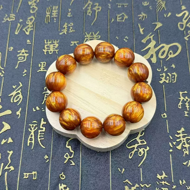 Organic bracelet, rosary with round beads walnut for men and women, wholesale